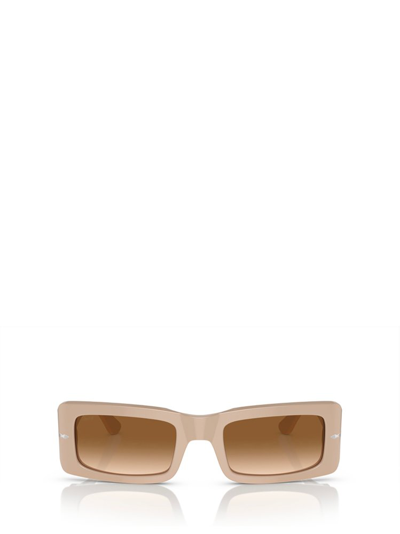 Shop Persol Francis Rectangle Frame Sunglasses In Brown