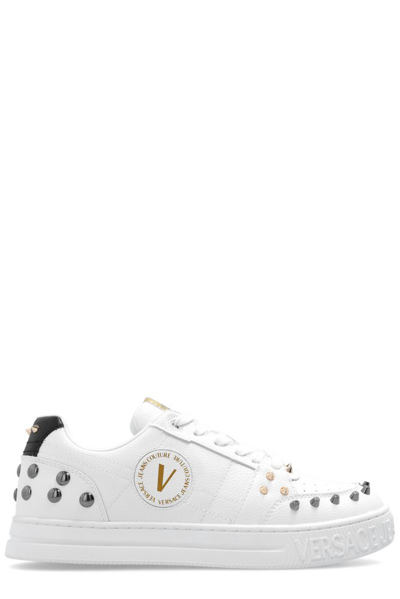 Shop Versace Jeans Couture Stud In White