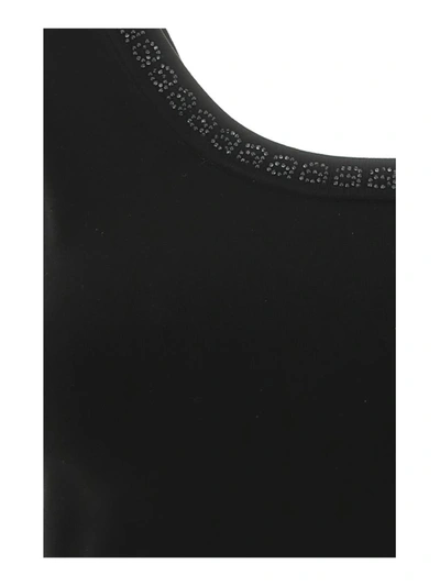 Alexander Wang Embossed-logo Cropped Tank Top In Black