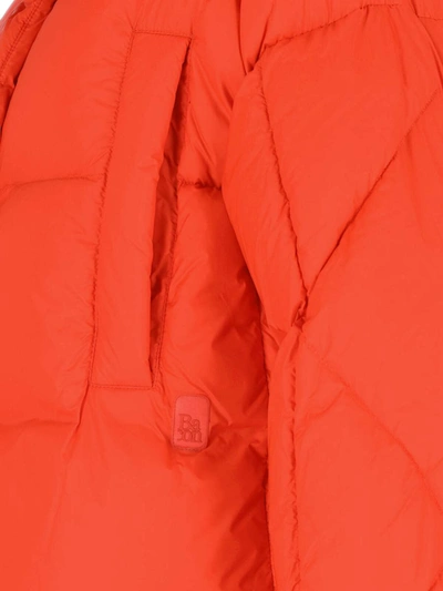 Bacon Puffa Ring" Orange Quilted Nylon Down Jacket In Orange