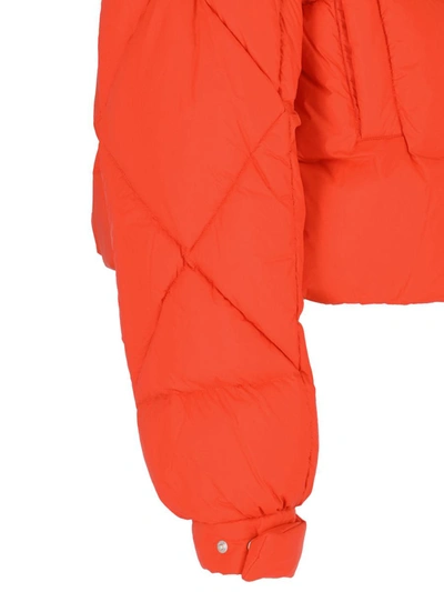 Bacon Puffa Ring" Orange Quilted Nylon Down Jacket In Orange
