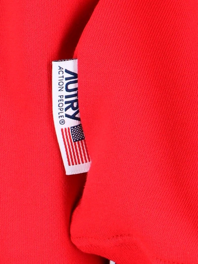 Autry Logo-print Drawstring Hoodie In Red