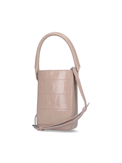 By Far Mini Tote Bag The Note In Beige
