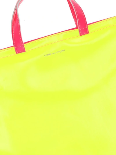 Comme Des Garçons Leather Super Fluo Tote Bag In Orange