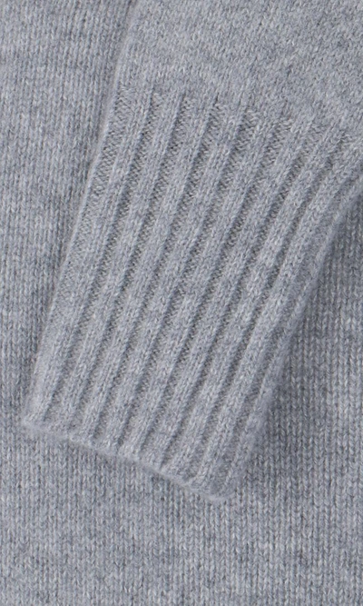 Drumohr Ribbed Crewneck Sweater Soft Texture In Grey