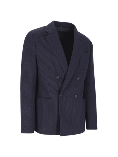 Shop Giorgio Armani Jackets In Blue