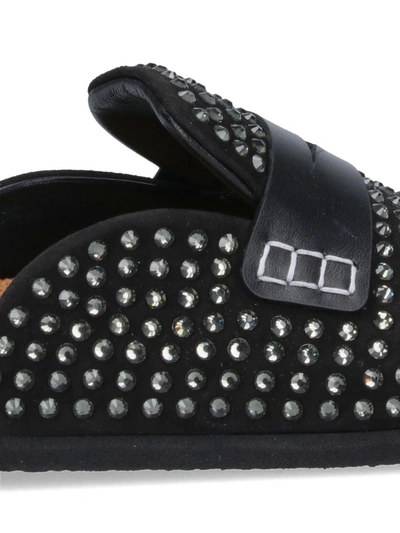 Jw Anderson Leather Mules In Black
