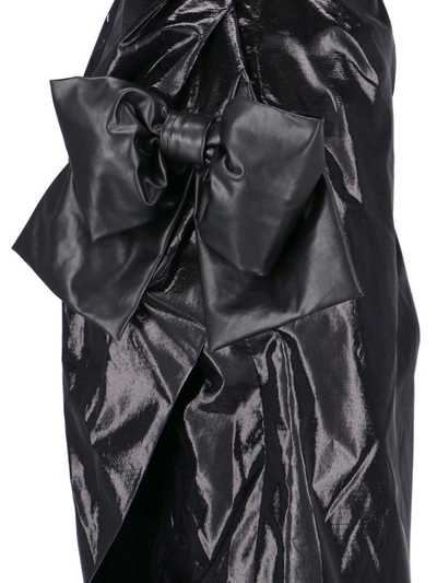 Maison Margiela Bow-detail Pencil Midi Skirt In Black