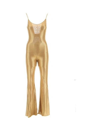 Shop Oseree Oséree Jumpsuits In Gold