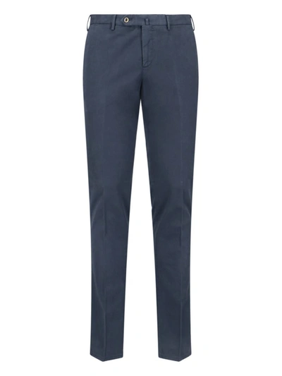 Pt Torino Slim Light Stretch Gabardine Pants In Blue