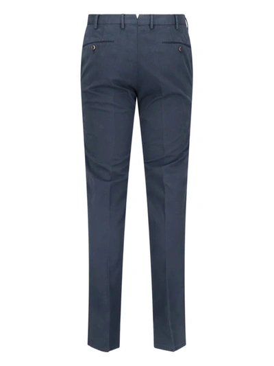 Pt Torino Slim Light Stretch Gabardine Pants In Blue