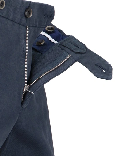 Pt Torino Slim Light Stretch Gabardine Pants In Blue