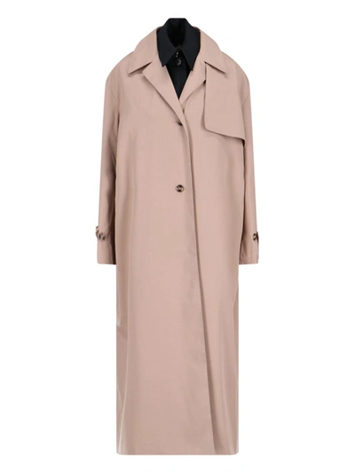 Rokh Beige Double Layer Trench Coat In Beige