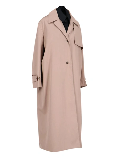Rokh Beige Double Layer Trench Coat In Beige