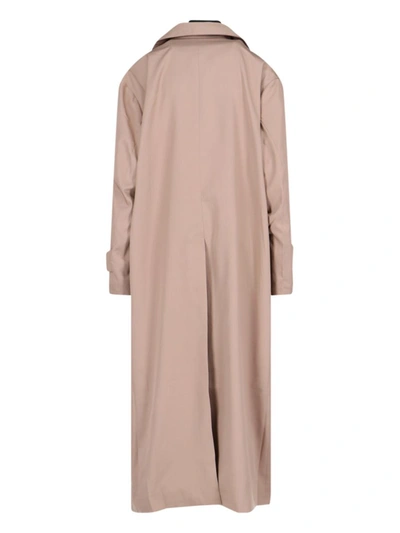 Rokh Beige Double Layer Trench Coat In Beige