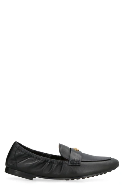 Shop Tory Burch Leather Ballet Loafer In Black