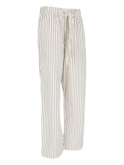 Tekla Stripe-pattern Pajama Trousers In White