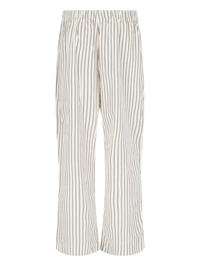 Tekla Stripe-pattern Pajama Trousers In White