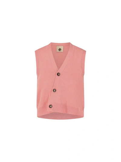 The Garment V-neck Wool Sleeveless Sweater In Pink