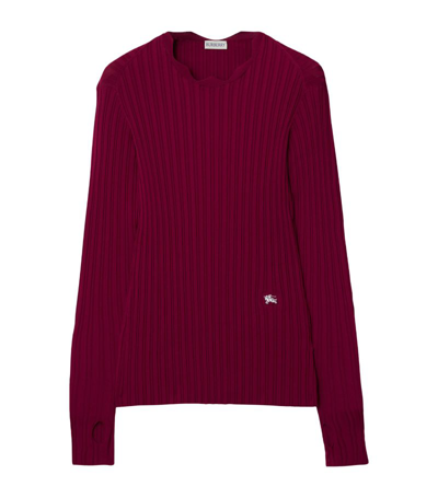 Shop Burberry Ribbed Sweater In Multi