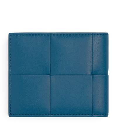 Shop Bottega Veneta Leather Cassette Bifold Wallet In Blue