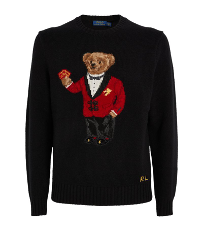 Shop Polo Ralph Lauren Lunar New Year Polo Bear Sweater In Black