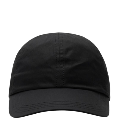 Shop Burberry Embroidered Ekd Baseball Cap In Black