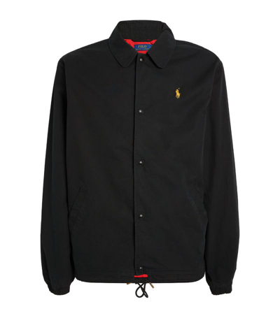 Shop Polo Ralph Lauren Cotton Lunar New Year Overshirt In Black