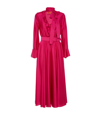 Shop La Doublej Belted Baby Maxi Dress In Pink