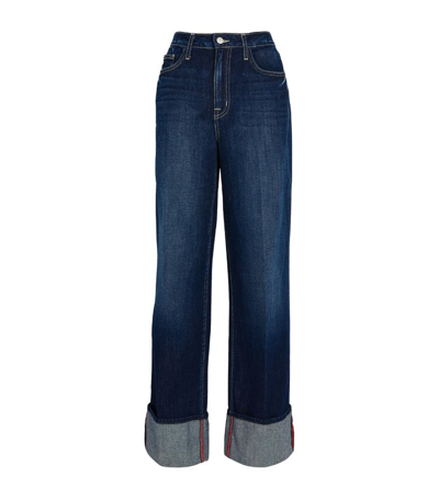 Shop L Agence Miley Wide-leg Jeans In Blue