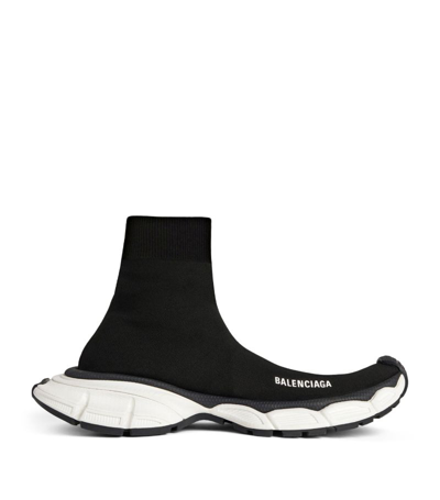 Shop Balenciaga Knitted Speed Sneakers In Black