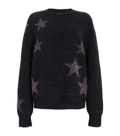 Shop Allsaints Star-detail Sweater In Multi