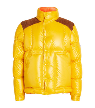 Shop Moncler Ain Puffer Jacket In Yellow