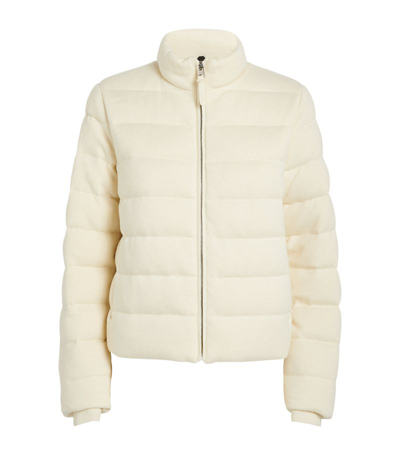 Shop Mackage Wool-cashmere Melia Puffer Jacket In Beige