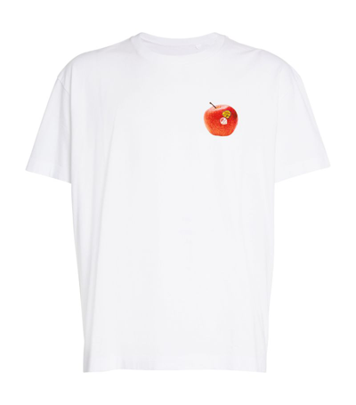 Shop Rag & Bone Cotton Rbny Apple T-shirt In White