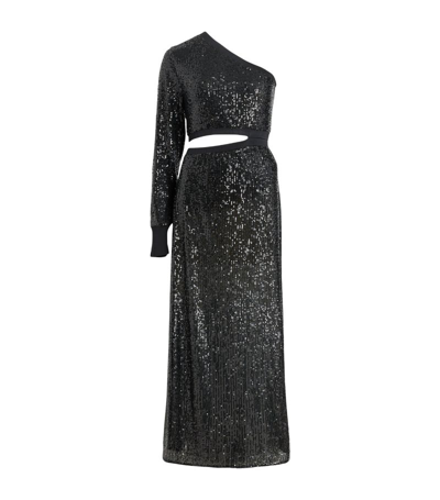 Shop Allsaints Embellished Daisy Topaz Maxi Dress In Black
