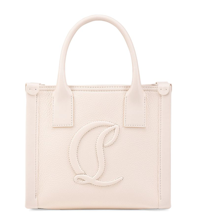 Shop Christian Louboutin By My Side Leather Tote Bag In Beige