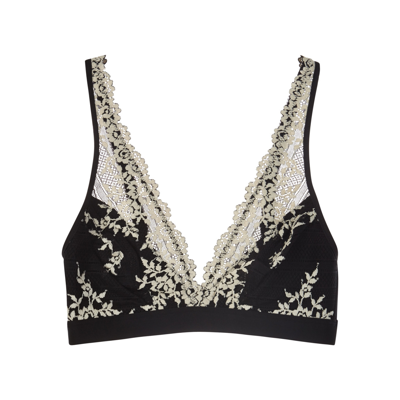 Shop Wacoal Embrace Lace Soft-cup Bra In Black