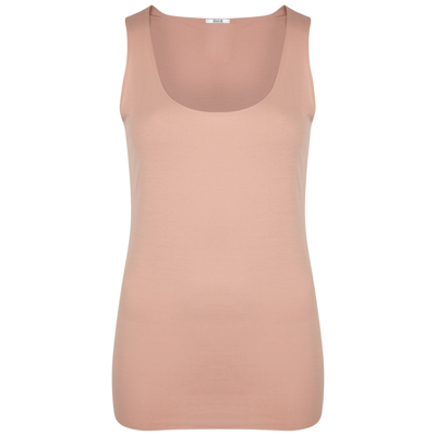 Shop Wolford Pure Seamless Stretch-jersey Top In Nude