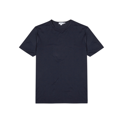 Shop Sunspel Cotton T-shirt In Navy