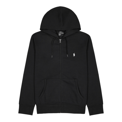 Polo Ralph Lauren Zip-up Hooded Sweatshirt In Black