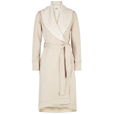Shop Ugg Duffield Ii Fleece Lined Cotton Jersey Robe, Robe, Fleece Lining In Beige