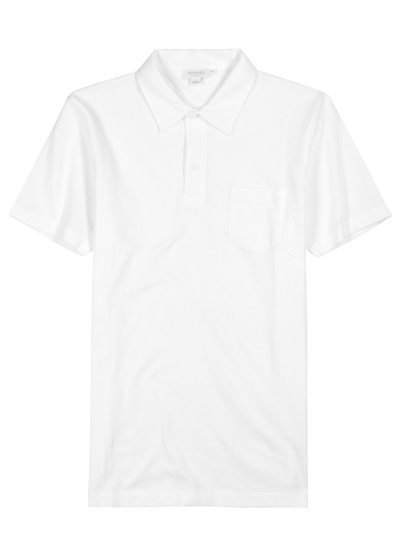 Sunspel Polo Uni In White