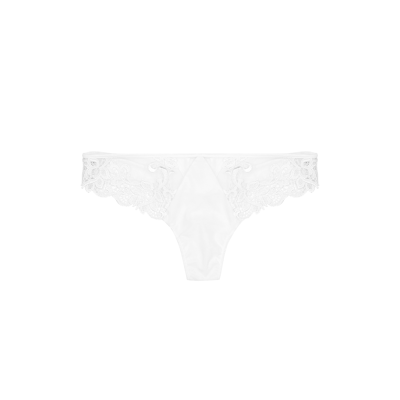 Shop Simone Perele Saga White Guipure Lace Thong