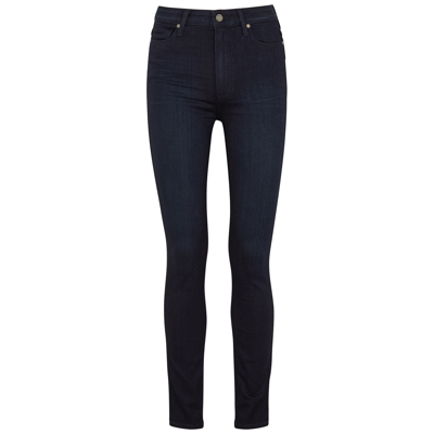 Shop Paige Margot Indigo Skinny Jeans In Dark Blue