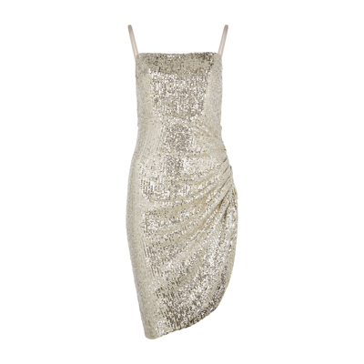 Shop In The Mood For Love Osborne Sequin Mini Dress In Silver