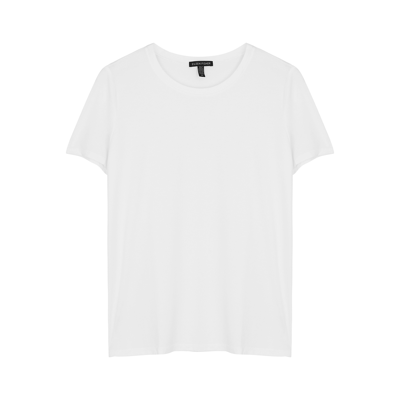 Shop Eileen Fisher Stretch-jersey T-shirt In White