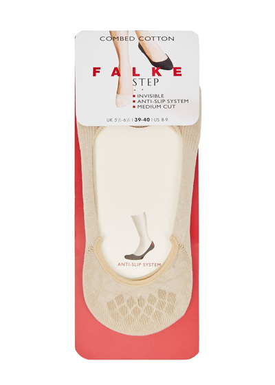 Shop Falke Step Cotton-blend Trainer Socks In Cream