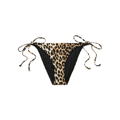 Shop Ganni Leopard-print Bikini Briefs, Bikini Briefs, Leopard