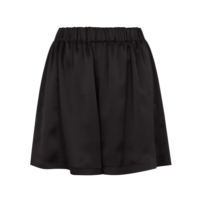 Shop In The Mood For Love Rohmer Black Satin Shorts, Shorts,